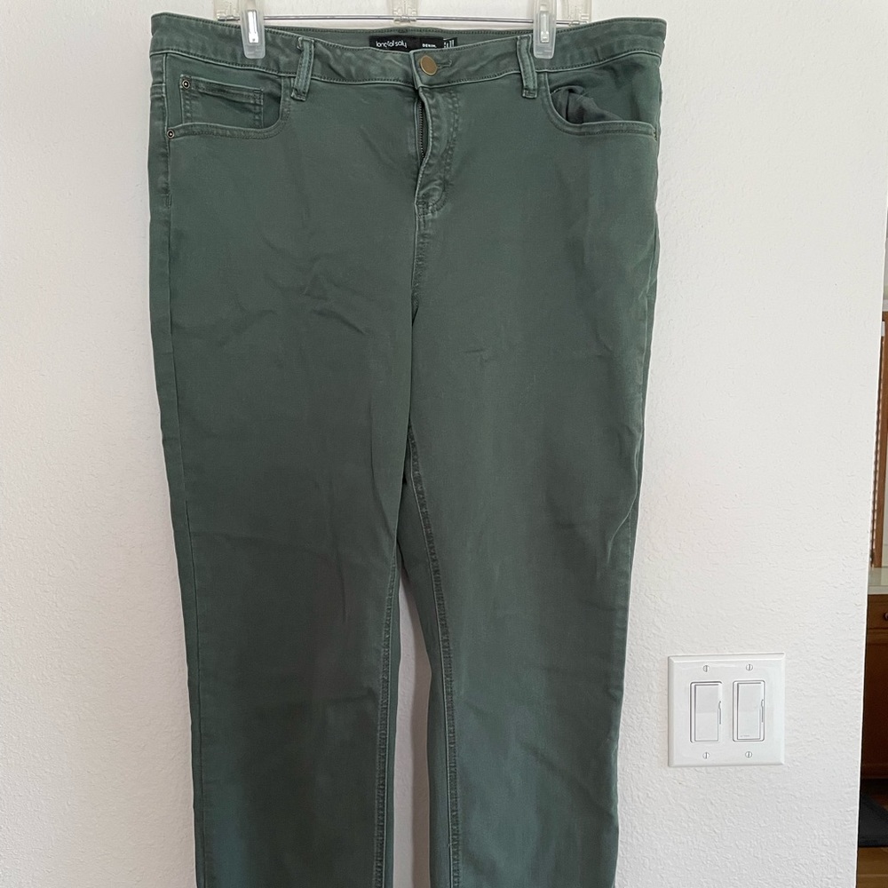 Long Tall Sally Green Denim Size 22